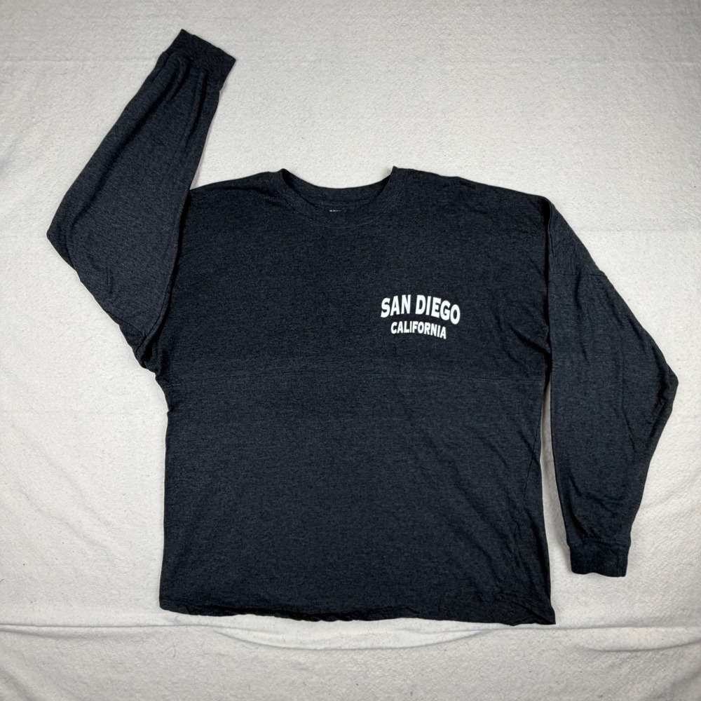 Southern Spirit San Diego California Long Sleeve Spirit Jersey Shirt Gray Mens L